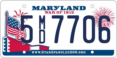 MD license plate 5MD7706