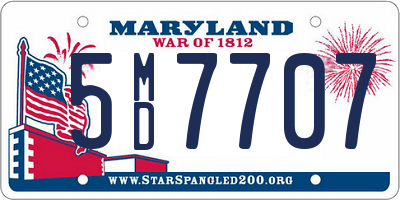 MD license plate 5MD7707