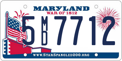 MD license plate 5MD7712