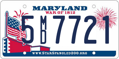 MD license plate 5MD7721