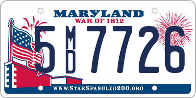 MD license plate 5MD7726