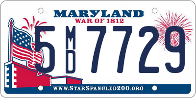 MD license plate 5MD7729