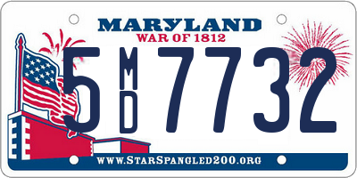 MD license plate 5MD7732