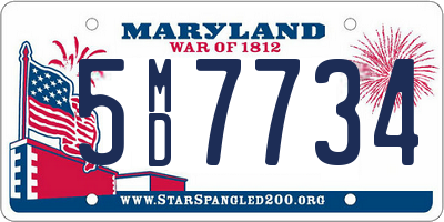 MD license plate 5MD7734