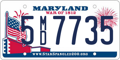 MD license plate 5MD7735