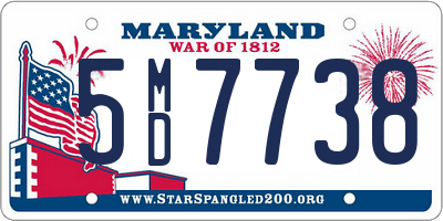 MD license plate 5MD7738