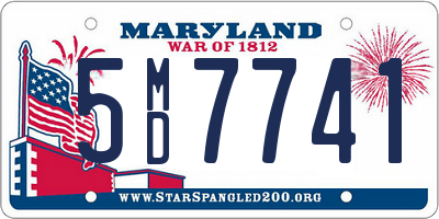 MD license plate 5MD7741