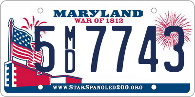 MD license plate 5MD7743