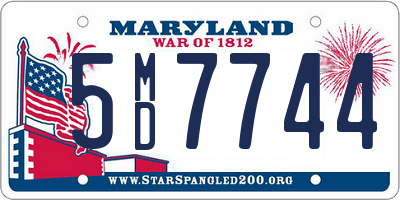 MD license plate 5MD7744