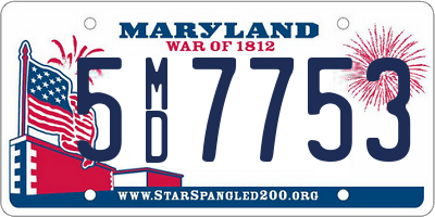 MD license plate 5MD7753