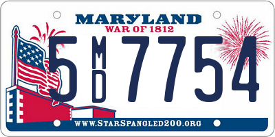 MD license plate 5MD7754