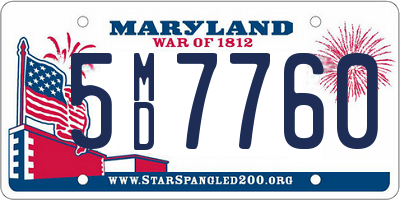 MD license plate 5MD7760