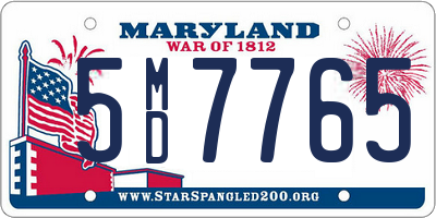 MD license plate 5MD7765