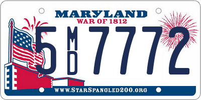 MD license plate 5MD7772
