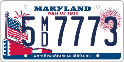 MD license plate 5MD7773