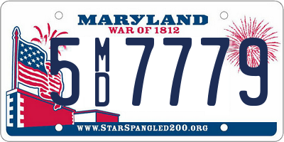 MD license plate 5MD7779