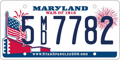 MD license plate 5MD7782