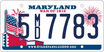 MD license plate 5MD7783