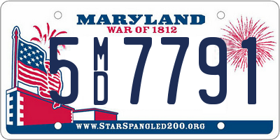 MD license plate 5MD7791