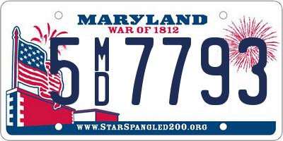 MD license plate 5MD7793