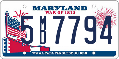 MD license plate 5MD7794