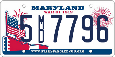 MD license plate 5MD7796