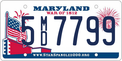 MD license plate 5MD7799