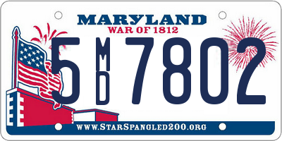 MD license plate 5MD7802