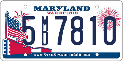 MD license plate 5MD7810