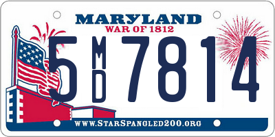 MD license plate 5MD7814