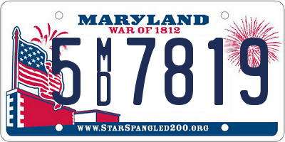 MD license plate 5MD7819