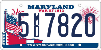 MD license plate 5MD7820