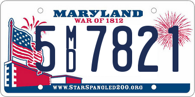 MD license plate 5MD7821