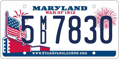 MD license plate 5MD7830