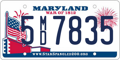 MD license plate 5MD7835