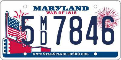 MD license plate 5MD7846