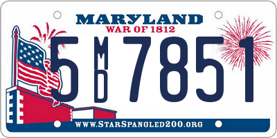 MD license plate 5MD7851