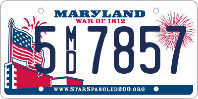 MD license plate 5MD7857