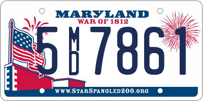 MD license plate 5MD7861