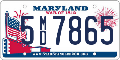 MD license plate 5MD7865