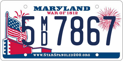 MD license plate 5MD7867