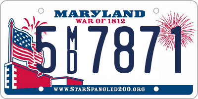 MD license plate 5MD7871