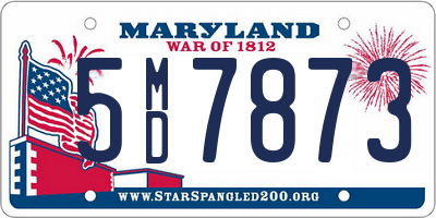 MD license plate 5MD7873