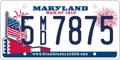 MD license plate 5MD7875