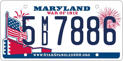 MD license plate 5MD7886