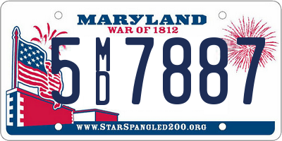 MD license plate 5MD7887