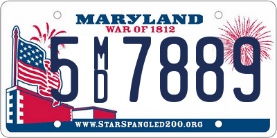 MD license plate 5MD7889