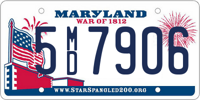 MD license plate 5MD7906