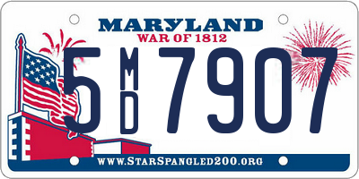 MD license plate 5MD7907
