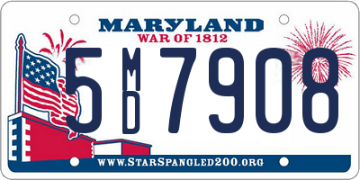 MD license plate 5MD7908